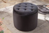 Puff BAROCK ROUND BLACK