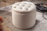 Puff BAROCK ROUND BEIGE